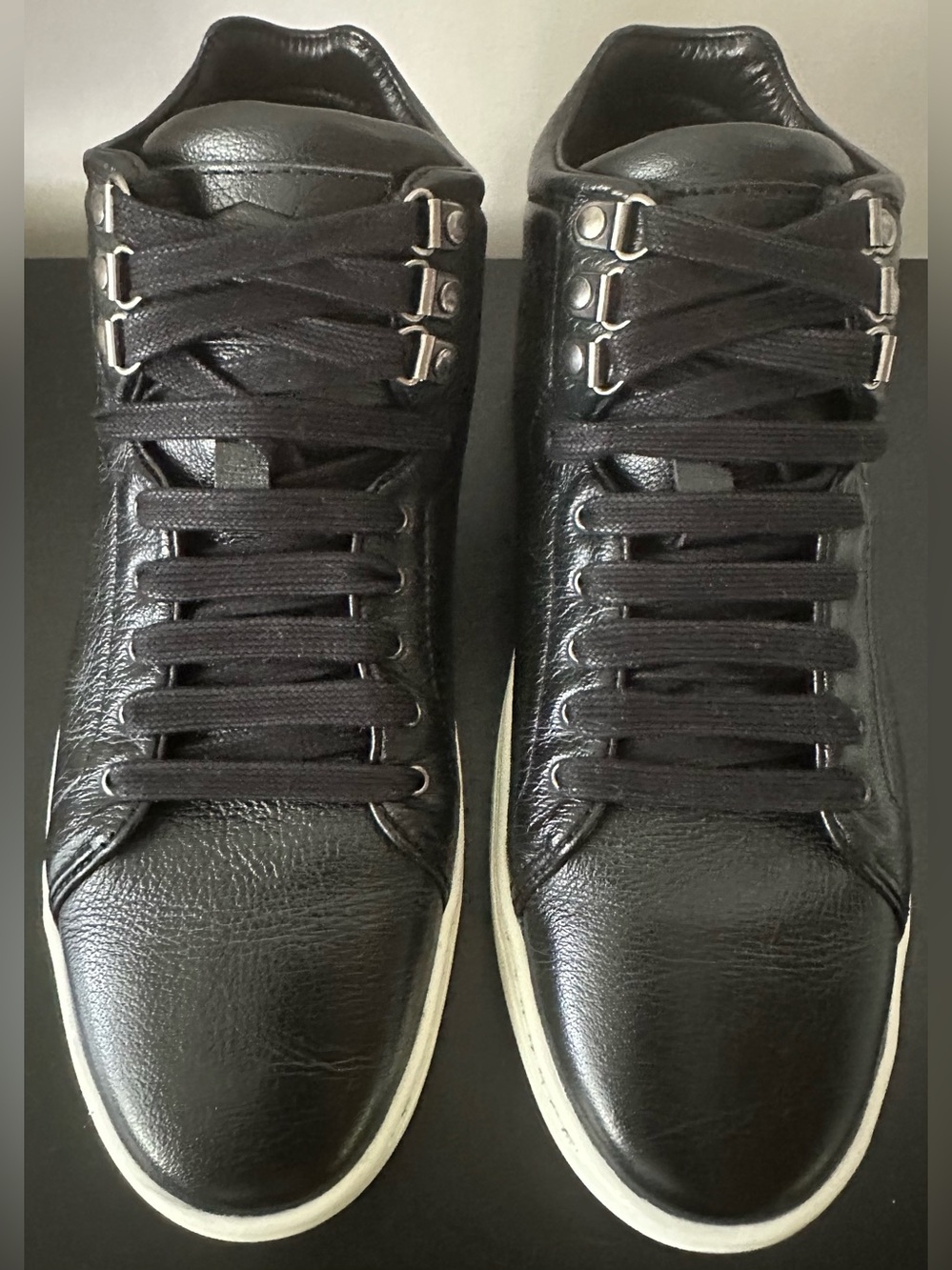 Rag & Bone Kent Mid Top Leather Sneakers Black Women’s 9 NWT
